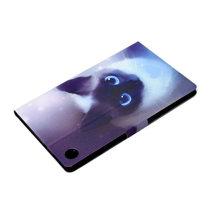 For Samsung Galaxy Tab A9 PU Leather Case Pattern Printing Card Slot Smart Tablet Cover