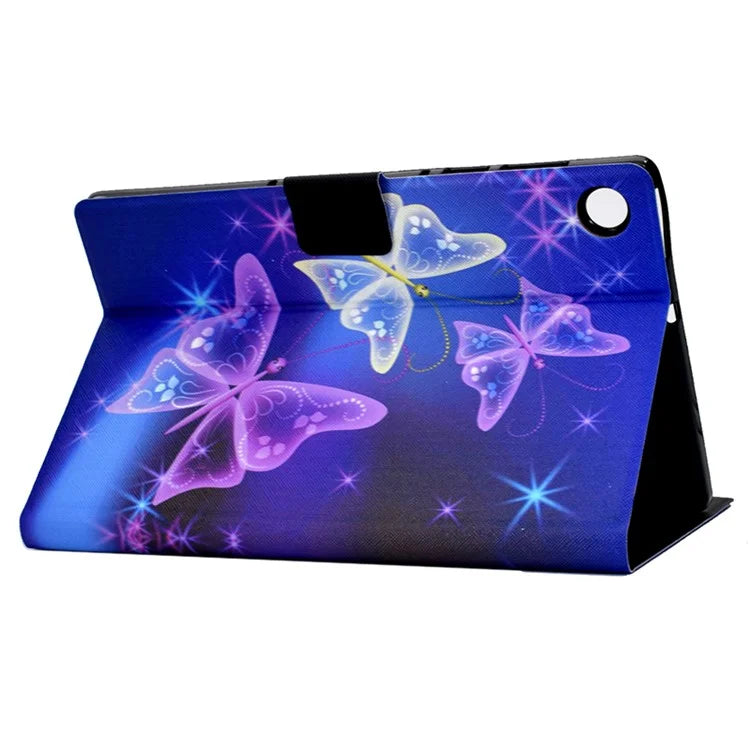For Samsung Galaxy Tab A9 PU Leather Case Pattern Printing Card Slot Smart Tablet Cover