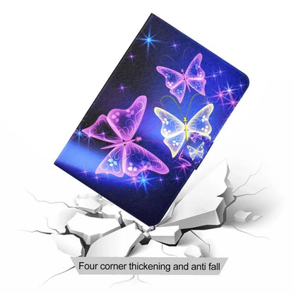 For Samsung Galaxy Tab A9 PU Leather Case Pattern Printing Card Slot Smart Tablet Cover