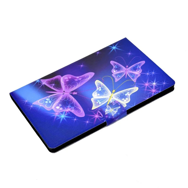 For Samsung Galaxy Tab A9 PU Leather Case Pattern Printing Card Slot Smart Tablet Cover