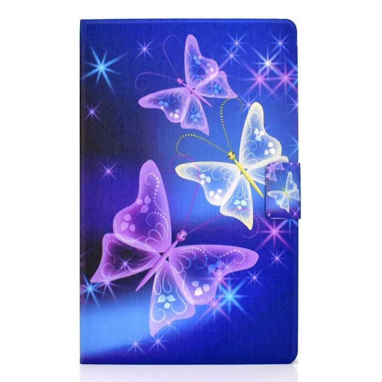 For Samsung Galaxy Tab A9 PU Leather Case Pattern Printing Card Slot Smart Tablet Cover