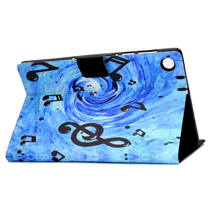 For Samsung Galaxy Tab A9 PU Leather Case Pattern Printing Card Slot Smart Tablet Cover
