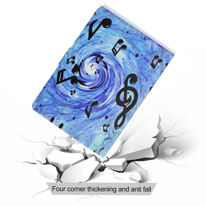 For Samsung Galaxy Tab A9 PU Leather Case Pattern Printing Card Slot Smart Tablet Cover