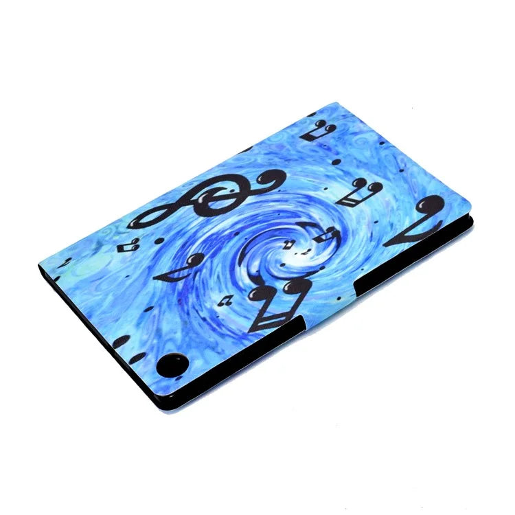 For Samsung Galaxy Tab A9 PU Leather Case Pattern Printing Card Slot Smart Tablet Cover