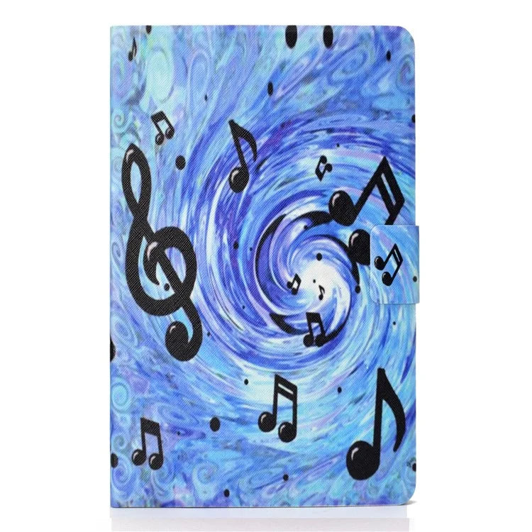 For Samsung Galaxy Tab A9 PU Leather Case Pattern Printing Card Slot Smart Tablet Cover