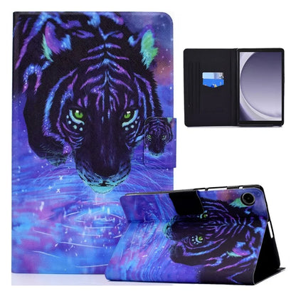 For Samsung Galaxy Tab A9 PU Leather Case Pattern Printing Card Slot Smart Tablet Cover