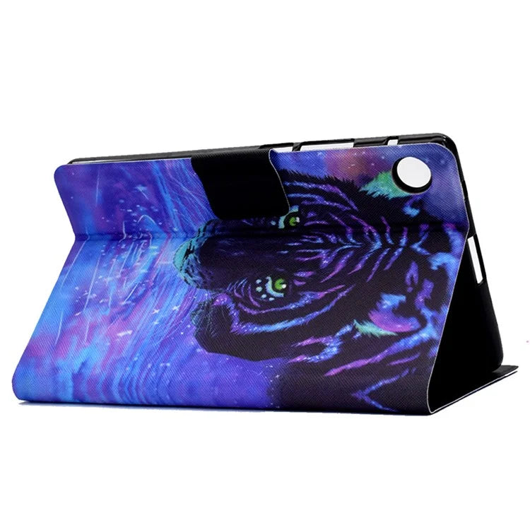 For Samsung Galaxy Tab A9 PU Leather Case Pattern Printing Card Slot Smart Tablet Cover