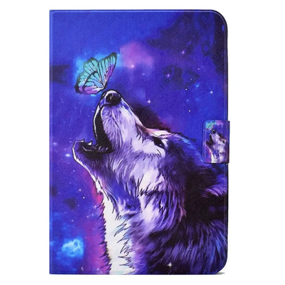 For Samsung Galaxy Tab A9 PU Leather Case Pattern Printing Card Slot Smart Tablet Cover
