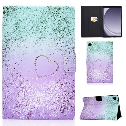 For Samsung Galaxy Tab A9 PU Leather Case Pattern Printing Card Slot Smart Tablet Cover