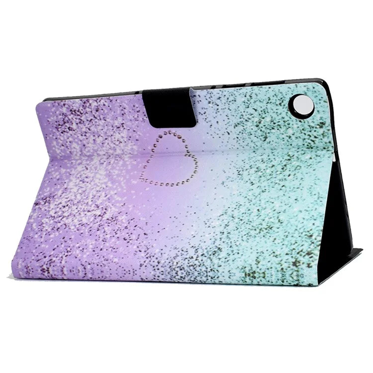 For Samsung Galaxy Tab A9 PU Leather Case Pattern Printing Card Slot Smart Tablet Cover