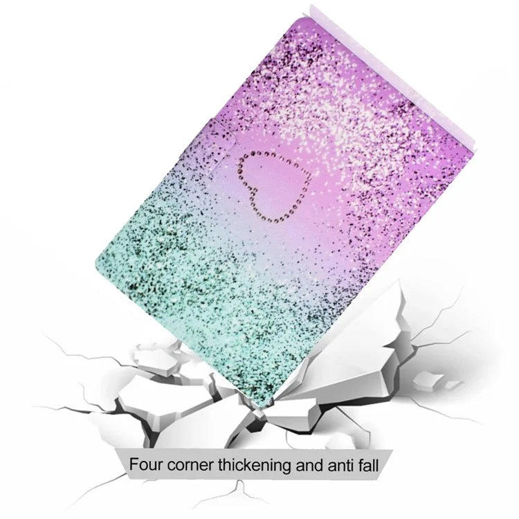 For Samsung Galaxy Tab A9 PU Leather Case Pattern Printing Card Slot Smart Tablet Cover
