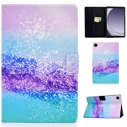 For Samsung Galaxy Tab A9 PU Leather Case Pattern Printing Card Slot Smart Tablet Cover