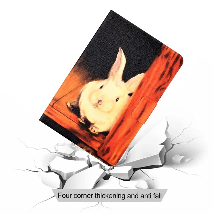 For Samsung Galaxy Tab A9 PU Leather Case Pattern Printing Card Slot Smart Tablet Cover