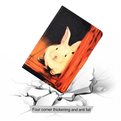 For Samsung Galaxy Tab A9 PU Leather Case Pattern Printing Card Slot Smart Tablet Cover
