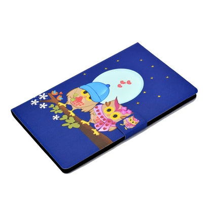 For Samsung Galaxy Tab A9 PU Leather Case Pattern Printing Card Slot Smart Tablet Cover