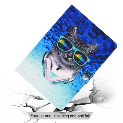 For Samsung Galaxy Tab A9 PU Leather Case Pattern Printing Card Slot Smart Tablet Cover