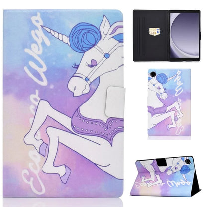 For Samsung Galaxy Tab A9 PU Leather Case Pattern Printing Card Slot Smart Tablet Cover