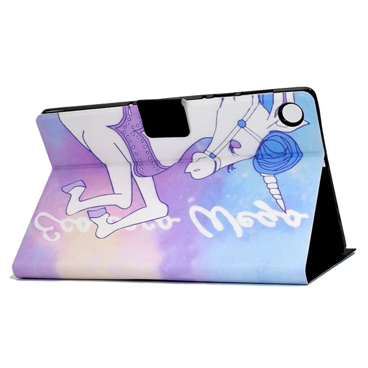 For Samsung Galaxy Tab A9 PU Leather Case Pattern Printing Card Slot Smart Tablet Cover