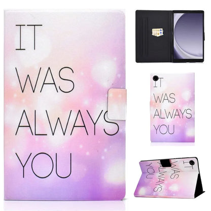 For Samsung Galaxy Tab A9 PU Leather Case Pattern Printing Card Slot Smart Tablet Cover