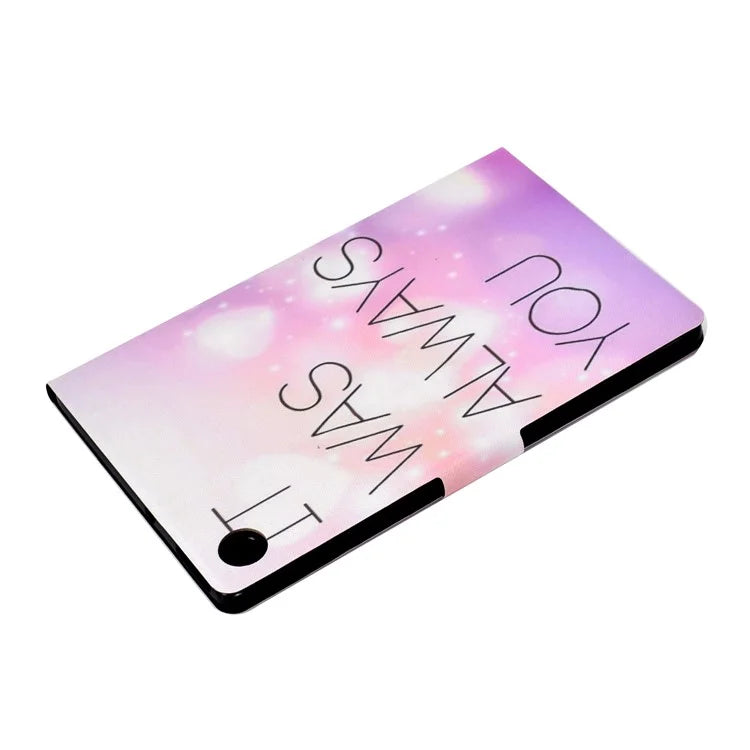 For Samsung Galaxy Tab A9 PU Leather Case Pattern Printing Card Slot Smart Tablet Cover