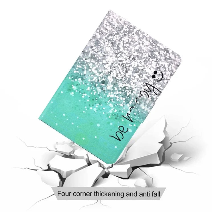 For Samsung Galaxy Tab A9 PU Leather Case Pattern Printing Card Slot Smart Tablet Cover