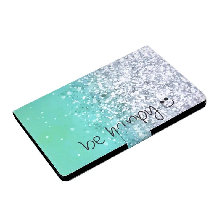 For Samsung Galaxy Tab A9 PU Leather Case Pattern Printing Card Slot Smart Tablet Cover