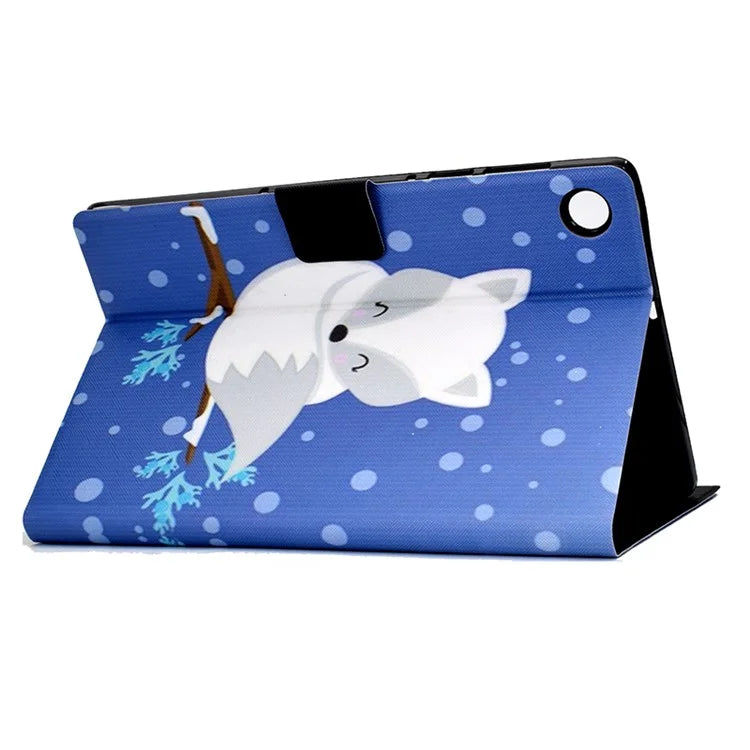 For Samsung Galaxy Tab A9 PU Leather Case Pattern Printing Card Slot Smart Tablet Cover
