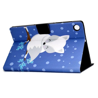 For Samsung Galaxy Tab A9 PU Leather Case Pattern Printing Card Slot Smart Tablet Cover