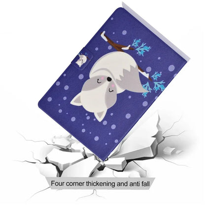 For Samsung Galaxy Tab A9 PU Leather Case Pattern Printing Card Slot Smart Tablet Cover
