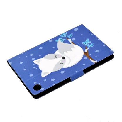 For Samsung Galaxy Tab A9 PU Leather Case Pattern Printing Card Slot Smart Tablet Cover