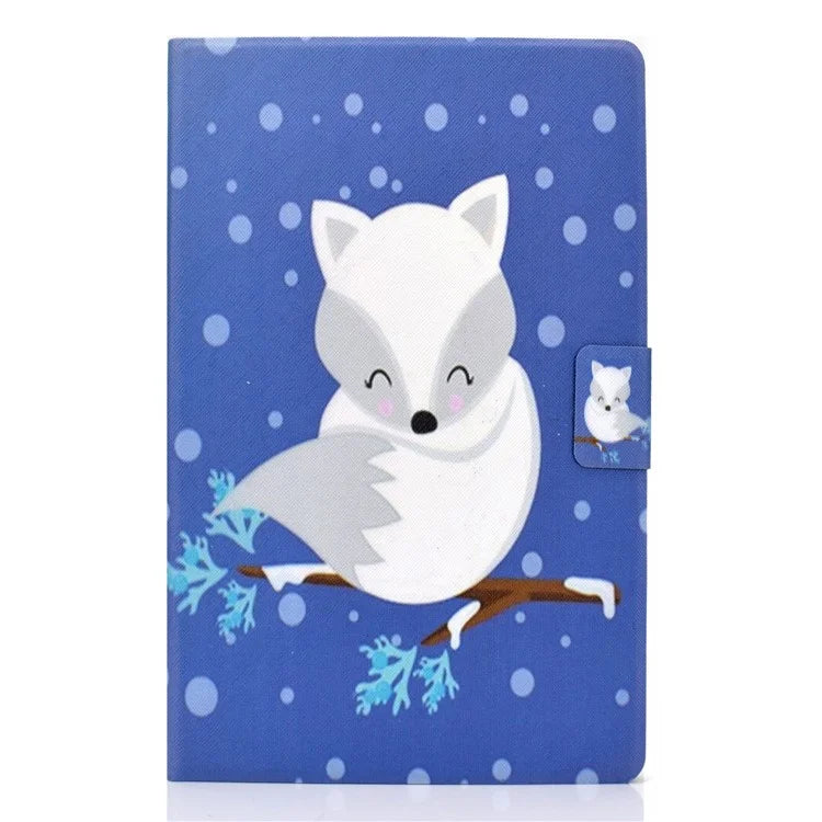 For Samsung Galaxy Tab A9 PU Leather Case Pattern Printing Card Slot Smart Tablet Cover