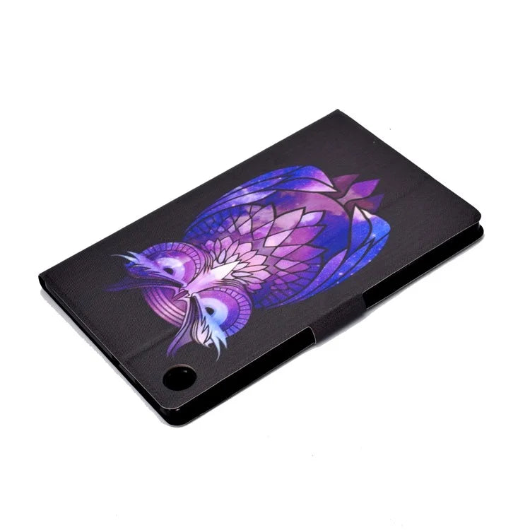 For Samsung Galaxy Tab A9 PU Leather Case Pattern Printing Card Slot Smart Tablet Cover