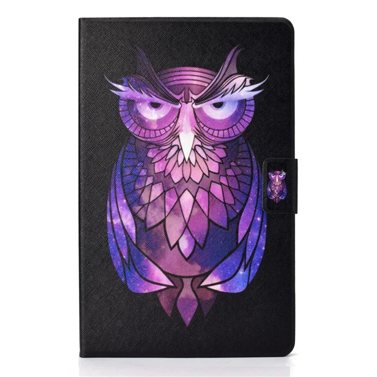For Samsung Galaxy Tab A9 PU Leather Case Pattern Printing Card Slot Smart Tablet Cover