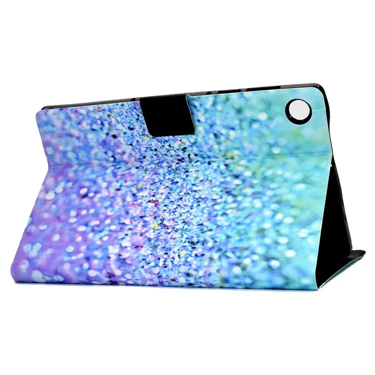 For Samsung Galaxy Tab A9+ PU Leather Stand Cover Pattern Printing Tablet Case with Auto Sleep / Wake