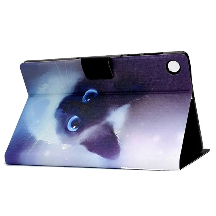 For Samsung Galaxy Tab A9+ PU Leather Stand Cover Pattern Printing Tablet Case with Auto Sleep / Wake