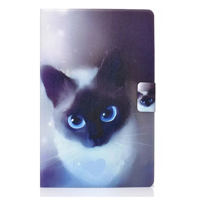 For Samsung Galaxy Tab A9+ PU Leather Stand Cover Pattern Printing Tablet Case with Auto Sleep / Wake