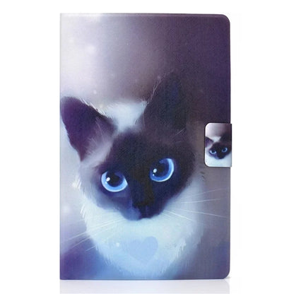 For Samsung Galaxy Tab A9+ PU Leather Stand Cover Pattern Printing Tablet Case with Auto Sleep / Wake