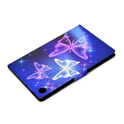 For Samsung Galaxy Tab A9+ PU Leather Stand Cover Pattern Printing Tablet Case with Auto Sleep / Wake