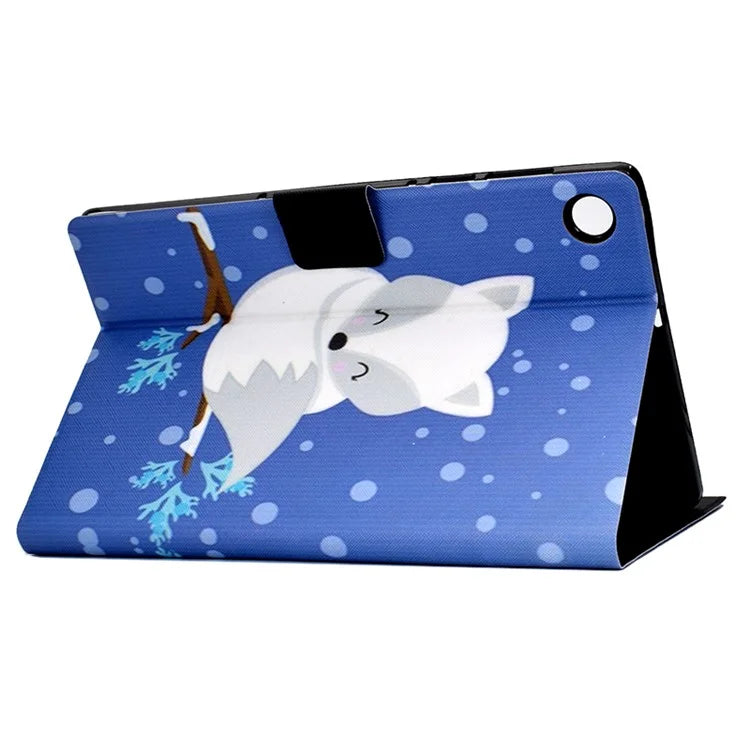 For Samsung Galaxy Tab A9+ PU Leather Stand Cover Pattern Printing Tablet Case with Auto Sleep / Wake