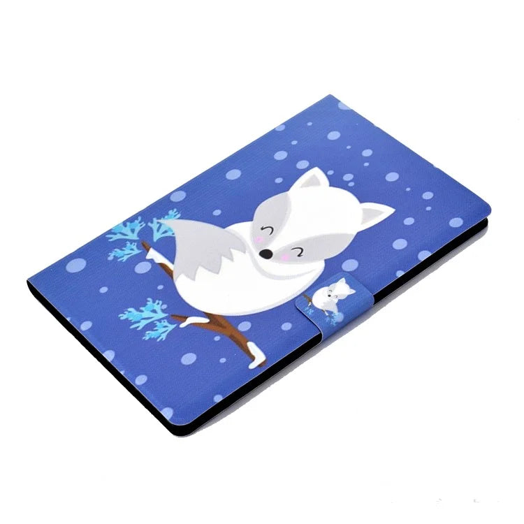 For Samsung Galaxy Tab A9+ PU Leather Stand Cover Pattern Printing Tablet Case with Auto Sleep / Wake
