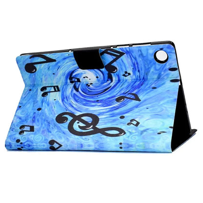 For Samsung Galaxy Tab A9+ PU Leather Stand Cover Pattern Printing Tablet Case with Auto Sleep / Wake