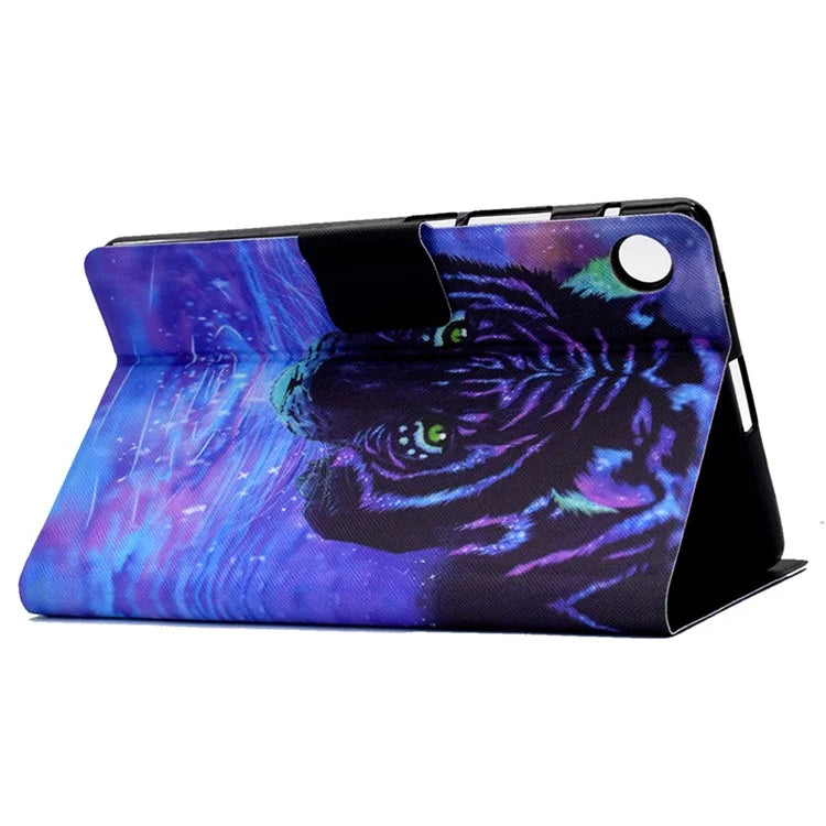 For Samsung Galaxy Tab A9+ PU Leather Stand Cover Pattern Printing Tablet Case with Auto Sleep / Wake