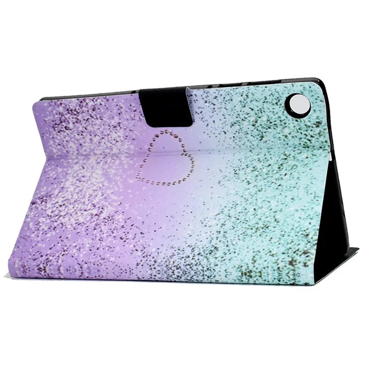 For Samsung Galaxy Tab A9+ PU Leather Stand Cover Pattern Printing Tablet Case with Auto Sleep / Wake