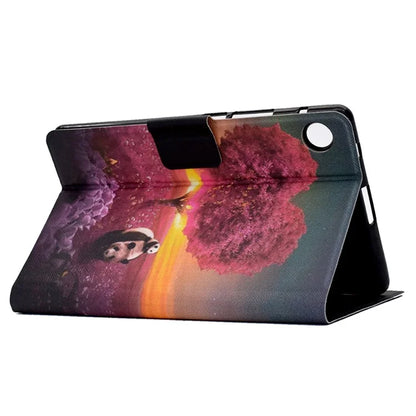 For Samsung Galaxy Tab A9+ PU Leather Stand Cover Pattern Printing Tablet Case with Auto Sleep / Wake