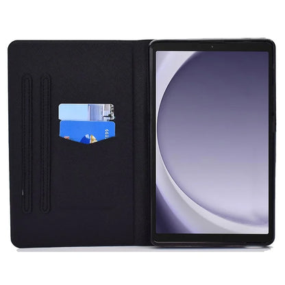 For Samsung Galaxy Tab A9+ PU Leather Stand Cover Pattern Printing Tablet Case with Auto Sleep / Wake
