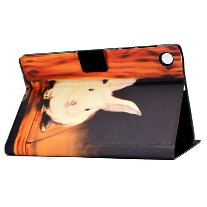 For Samsung Galaxy Tab A9+ PU Leather Stand Cover Pattern Printing Tablet Case with Auto Sleep / Wake
