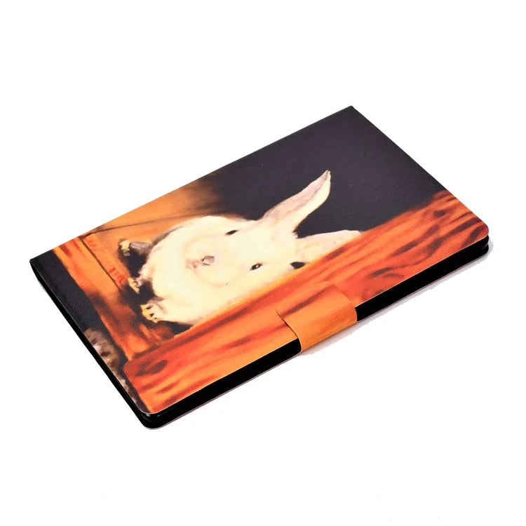 For Samsung Galaxy Tab A9+ PU Leather Stand Cover Pattern Printing Tablet Case with Auto Sleep / Wake