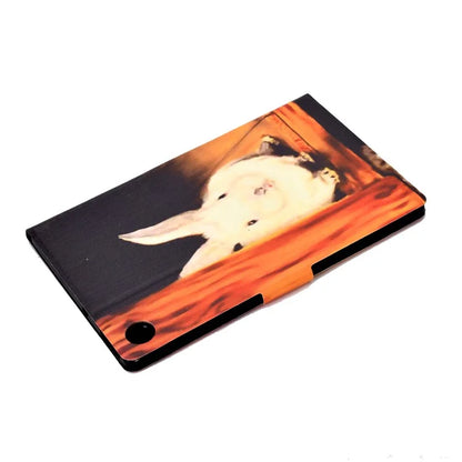 For Samsung Galaxy Tab A9+ PU Leather Stand Cover Pattern Printing Tablet Case with Auto Sleep / Wake