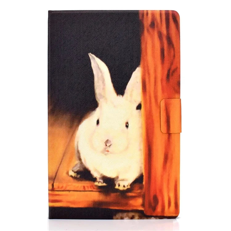 For Samsung Galaxy Tab A9+ PU Leather Stand Cover Pattern Printing Tablet Case with Auto Sleep / Wake