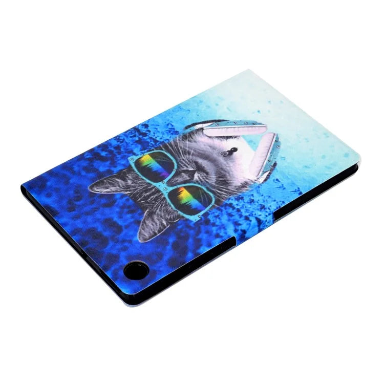 For Samsung Galaxy Tab A9+ PU Leather Stand Cover Pattern Printing Tablet Case with Auto Sleep / Wake
